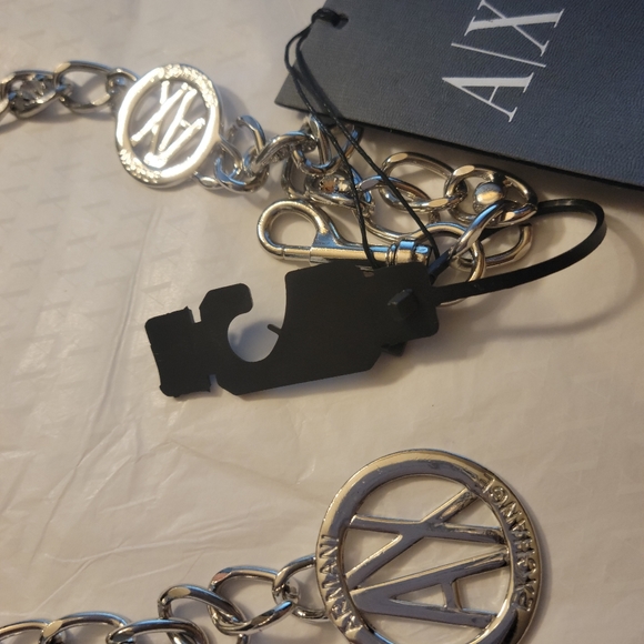 A/X ARMANI EXCHANGE Logo Chain Belt NWT - Picture 2 of 3